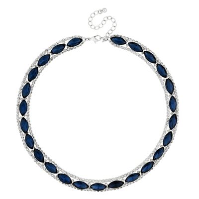 Blue navette crystal allway necklace